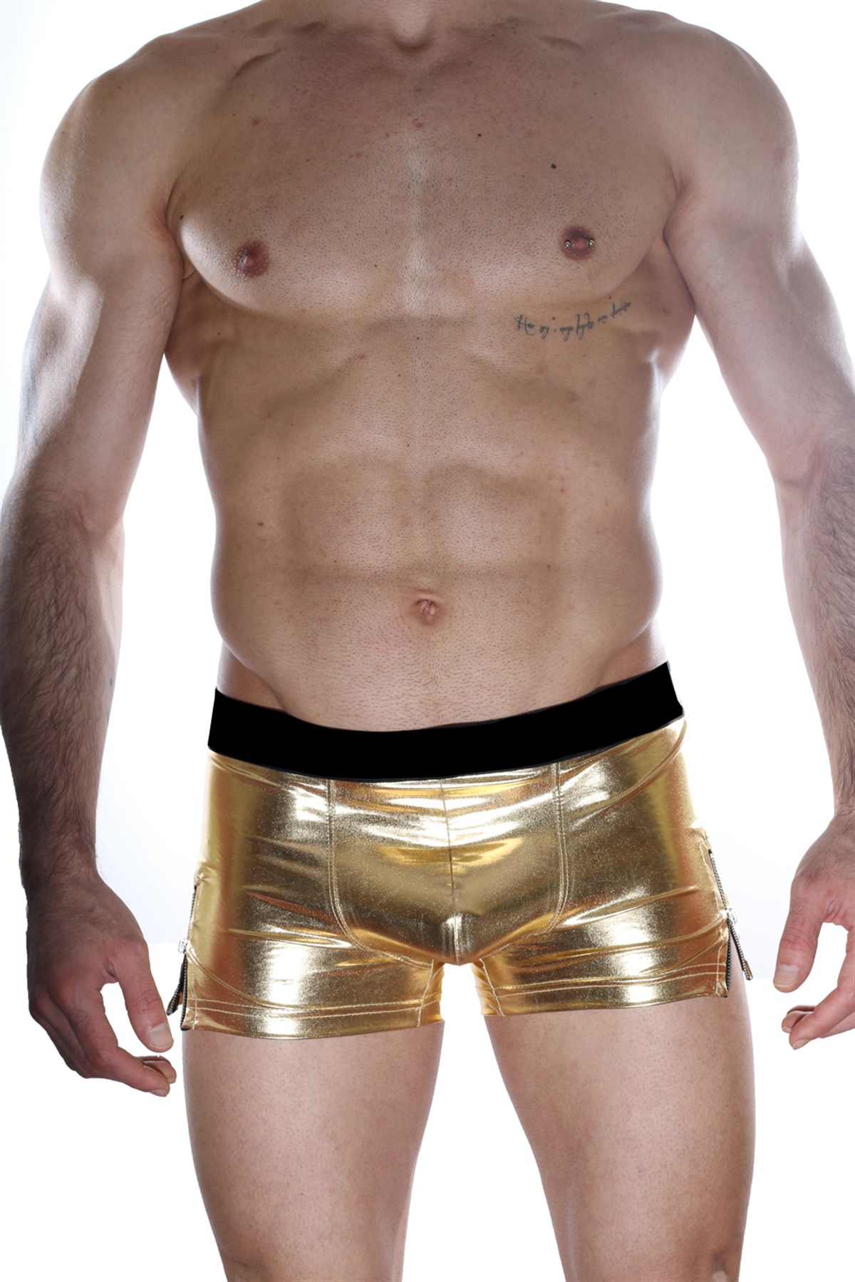 Erkek Sarı Suni Deri Seksi Boxer DM012101 Erkek Sarı Suni Deri Seksi Boxer DM012101