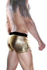 Erkek Sarı Suni Deri Seksi Boxer DM012101