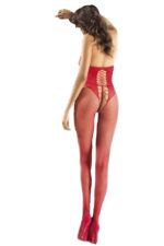 Fileli Kırmızı Seksi Vücut Çorabı