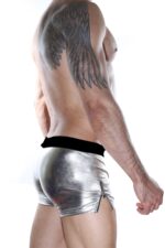 Gri Deri Görünümlü Seksi Erkek Boxer