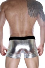 Gri Deri Görünümlü Seksi Erkek Boxer