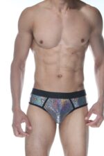 Gri Fantezi Seksi Parlak Erkek Jockstrap DM102118