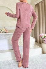 Kadın Pembe Pamuk Pijama Takımı 7067.19.S
