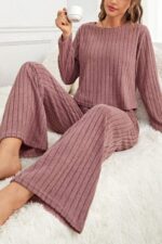 Kadın Pembe Pamuk Pijama Takımı 7099.19.S