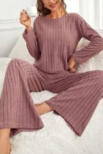 Kadın Pembe Pamuk Pijama Takımı 7099.19.S