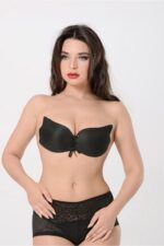 Kadın Siyah Yapışkan Kelebek Sütyen 519