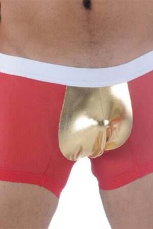 Kırmızı Fantezi Seksi Deri Detaylı Erkek Boxer DM291106