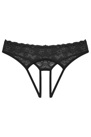 Siyah Fantezi Seksi Büyük Beden Özel Bölgesi Açık Fantezi String B-66272SYH