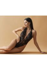 Siyah Fantezi Seksi Dantelli Body