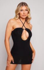 Siyah Fantezi Seksi Mini Elbise TP104144