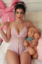 Toz Pembe Fantezi Seksi Özel Bölgesi Açık Transparan Detaylı Bodysuit