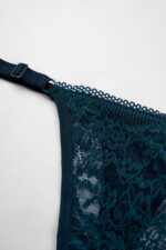 Yeşil Fantezi Seksi Transparan Dantelli Sütyen Takımı