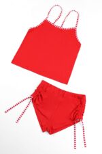 Kırmızı Seksi Atlet Şort Takımı