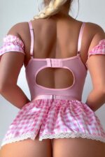Pembe Fantezi Seksi Jartiyer Takımı