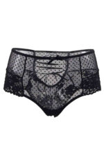 Siyah Fantezi Seksi Dantelli Bağlamalı Slip