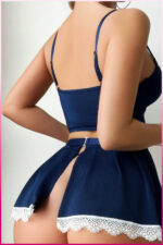 Lacivert Fantezi Seksi Hizmetçi Kostümü PS0002L