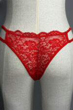 Kırmızı Fantezi Seksi Dantelli Taş Detaylı Slip Külot MBU-9003